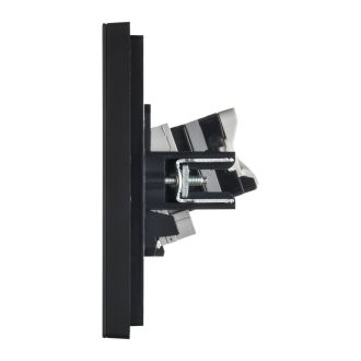 FORTE&PIANO Розетка двойная RJ11+RJ45 кат.5E металл черный