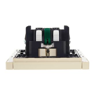 FORTE&PIANO Розетка 1-местная с заземлением с защитными шторками безвинтовое крепление 16А ваниль
