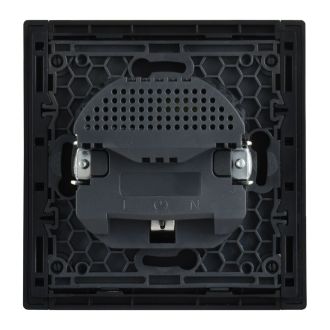 FORTE&PIANO Розетка 1-местная с заземлением с защитными шторками винтовое крепление 16А USB A+C 18Вт металл никель
