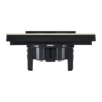 FORTE&PIANO Розетка 2-местная без заземления без защитных шторок безвинтовое крепление 10А металл слоновая кость