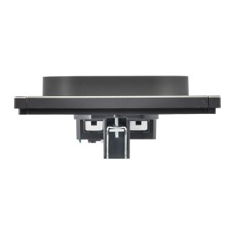FORTE&PIANO Розетка 2-местная с заземлением без защитных шторок безвинтовое крепление 16А металл шампань