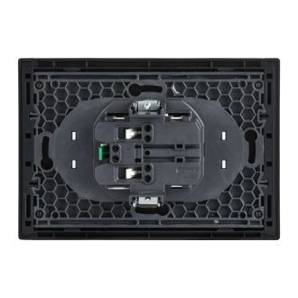 FORTE&PIANO Розетка 2-местная с заземлением с защитными шторками безвинтовое крепление 16А металл никель