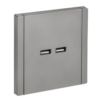 FORTE&PIANO Розетка USB A+A 3,1А сталь