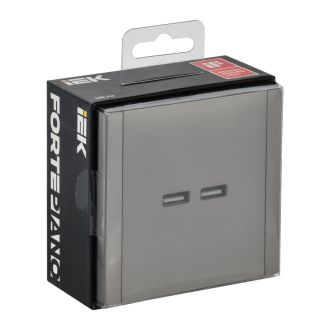 FORTE&PIANO Розетка USB A+A 3,1А сталь