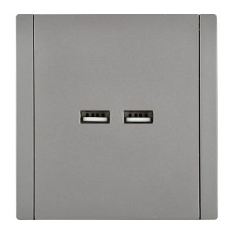 FORTE&PIANO Розетка USB A+A 3,1А сталь