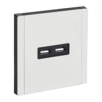 FORTE&PIANO Розетка USB A+A 3,1А металл белый