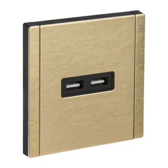 FORTE&PIANO Розетка USB A+A 3,1А металл шампань
