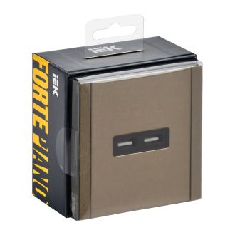 FORTE&PIANO Розетка USB A+A 3,1А металл шампань