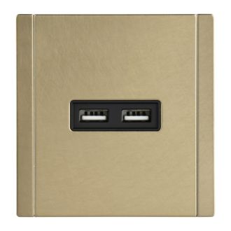 FORTE&PIANO Розетка USB A+A 3,1А металл шампань