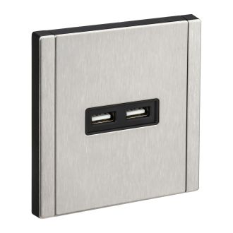 FORTE&PIANO Розетка USB A+A 3,1А металл никель