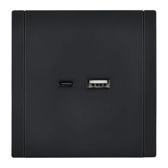 FORTE&PIANO Розетка USB A+C 18Вт черный