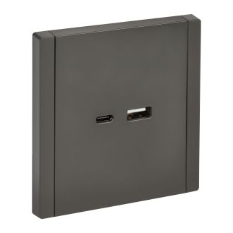 FORTE&PIANO Розетка USB A+C 18Вт серый