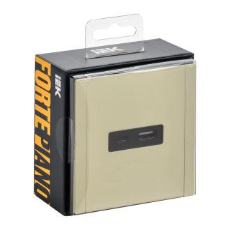 FORTE&PIANO Розетка USB A+C 18Вт металл слоновая кость