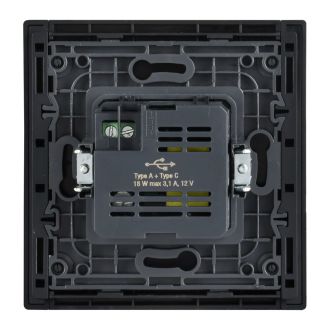 FORTE&PIANO Розетка USB A+C 18Вт металл никель