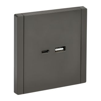 FORTE&PIANO Розетка USB A+C 3,1А серый