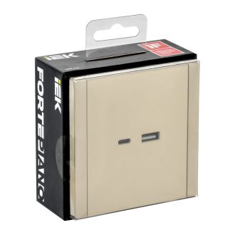 FORTE&PIANO Розетка USB A+C 3,1А ваниль