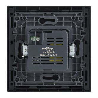 FORTE&PIANO Розетка USB A+C 3,1А металл белый