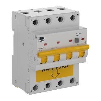 KARAT Автоматический выключатель дифференциального тока АВДТ34 C63 100мА тип A 4,5кА селективный