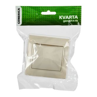 KVARTA Выключатель 1-клавишный 10А IP44 кремовый GENERICA