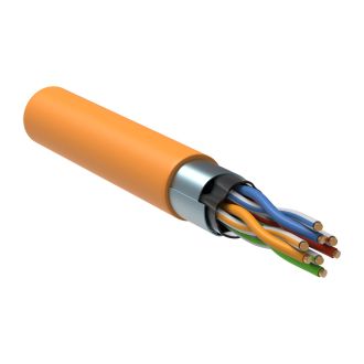 ITK Витая пара F/UTP кат.5E 4х2х24AWG solid LSZH нг(А)-HF оранжевый (305м)