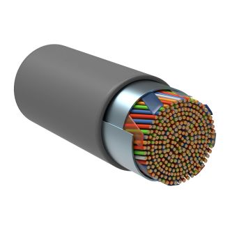 ITK Витая пара F/UTP кат.5E 25х2х24AWG solid LSZH нг(А)-HF серый (500м)