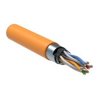 ITK Витая пара F/UTP кат.6 4х2х23AWG solid LSZH нг(А)-HF оранжевый (305м)