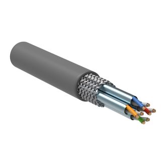 ITK Витая пара S/FTP кат.6A 4х2х23AWG solid PVC серый (305м)