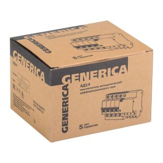 Дифференциальный автоматический выключатель АД14 4Р 63А 100мА GENERICA