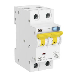 Автоматический выключатель дифференциального тока B06N 1P+NP B40 100мА тип AC MASTER