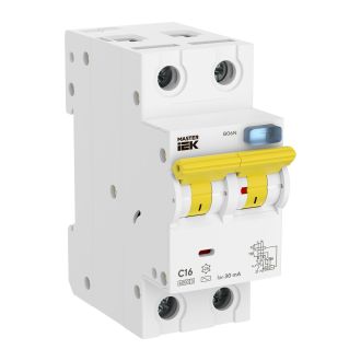 Автоматический выключатель дифференциального тока B06N 1P+NP C16 30мА тип AC MASTER