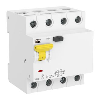 Выключатель дифференциального тока R10N 4P 25А 100мА тип AC MASTER
