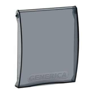 Дверца для корпуса пластикового ЩРН(В)-П-4 черная прозрачная GENERICA