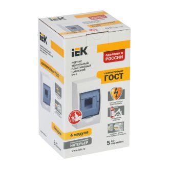 KREPTA 3 Корпус пластиковый ЩРН-П-4 IP41 белый
