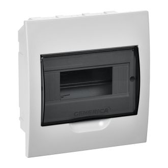 Корпус пластиковый ЩРВ-П-8 черная прозрачная дверь IP41 GENERICA