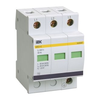 KARAT Ограничитель импульсного перенапряжения ОПС1-C 3P In=20кА Un=400В Im=40кА