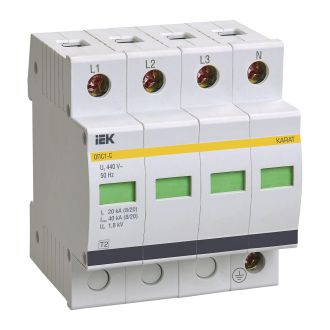 KARAT Ограничитель импульсного перенапряжения ОПС1-C 4P In=20кА Un=400В Im=40кА