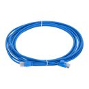 ITK Коммутационный шнур (патч-корд) кат.5E UTP LSZH 5м slim колпачок с язычком синий