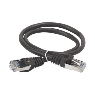 ITK Коммутационный шнур (патч-корд) кат.6 FTP PVC 1м черный