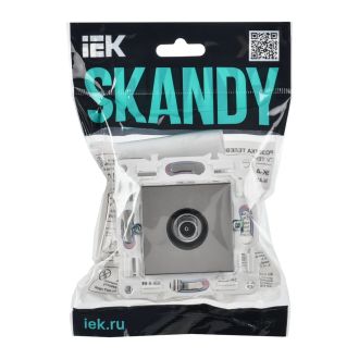 SKANDY Розетка TV оконечная металл никель
