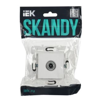 SKANDY Розетка TV проходная арктический белый