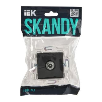SKANDY Розетка TV проходная графит