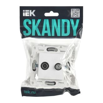 SKANDY Розетка двойная TV+SAT арктический белый