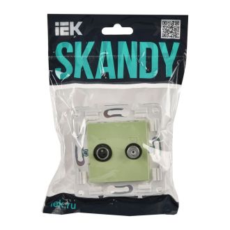 SKANDY Розетка двойная TV+SAT мятный