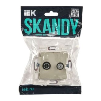 SKANDY Розетка двойная TV+SAT бежевый