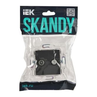 SKANDY Розетка двойная TV+SAT графит