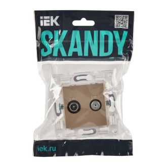 SKANDY Розетка двойная TV+SAT песочный