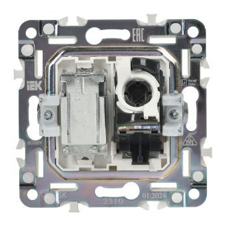 SKANDY Розетка двойная TV+RJ45 кат.5E черный