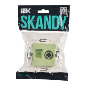 SKANDY Розетка двойная TV+RJ45 кат.5E мятный