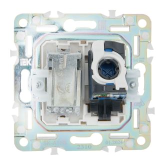 SKANDY Розетка двойная TV+RJ45 кат.6 серебряный