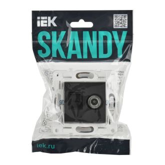 SKANDY Розетка двойная TV+RJ45 кат.6 титан